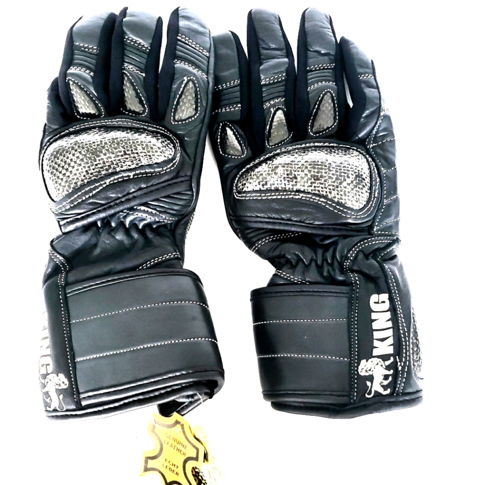 NWT Carbon Kevlar Men's Motorcycle Leather Gloves